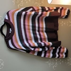 Madewell Striped Payton Pullover Sweater in Coziest Yarn XL